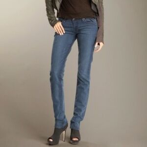 Paige Blue Heights Skinny Leg Dark Wash Jeans